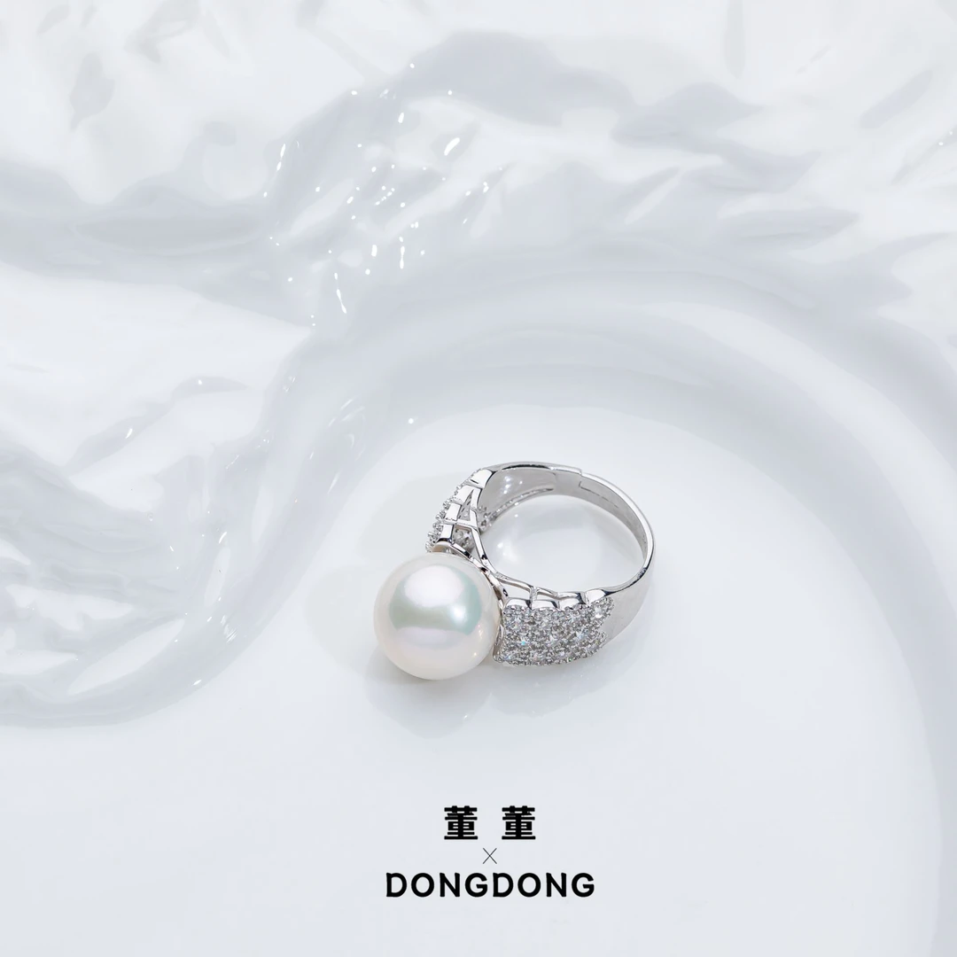 DDX704【董董】天然大点位珍珠戒指/12-13mm/S925