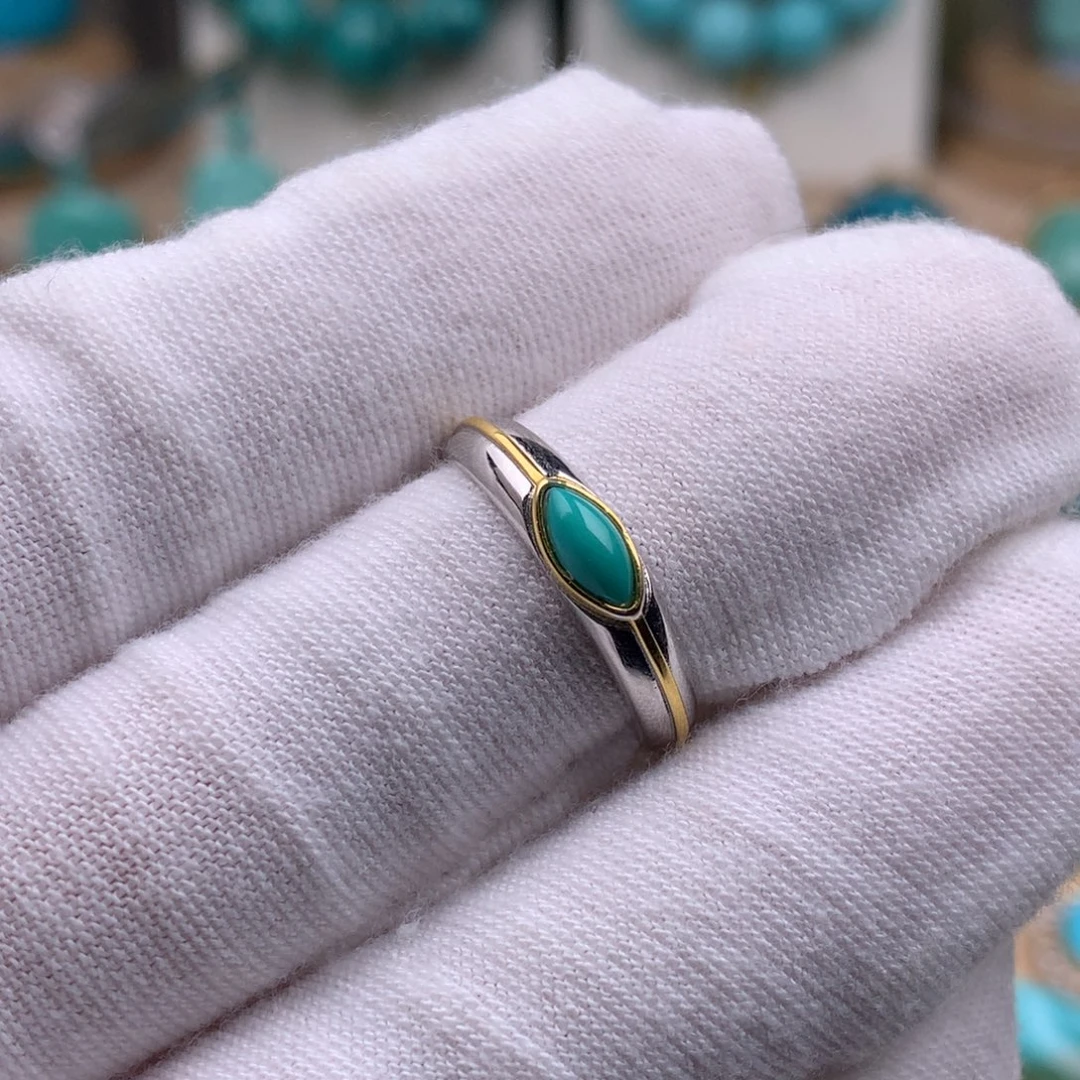 绿松石银S925镶嵌珠宝奇石