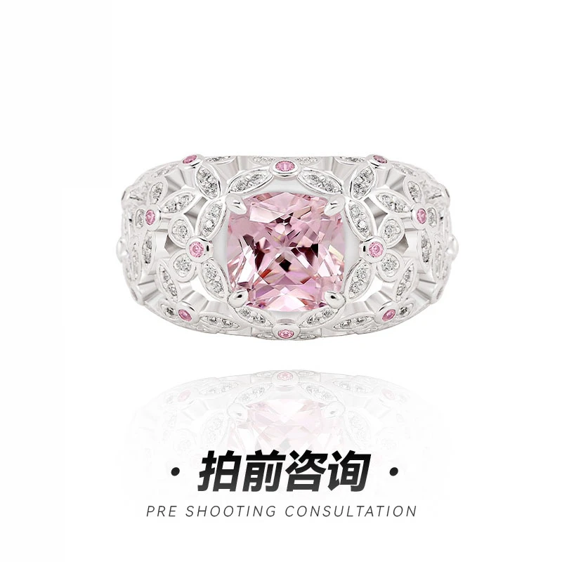 合金戒指 【A款】特宽6主钻满天星戒指镶钻情侣结婚戒指