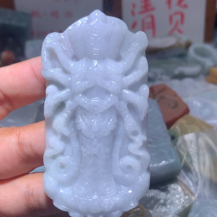 翡翠未镶嵌颈饰保真天然A货翡翠