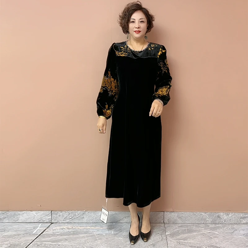 阔太太时尚优雅气质减龄连衣裙贵夫人洋气显瘦复古高品质连衣裙潮