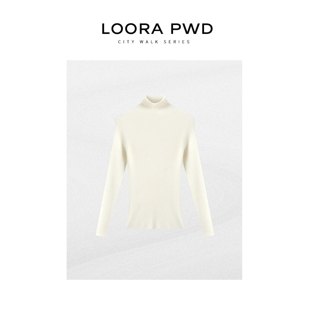 LOORAPWD/罗拉密码【鲲之梦境】100%羊毛半高领打底衫25CJCA0216N