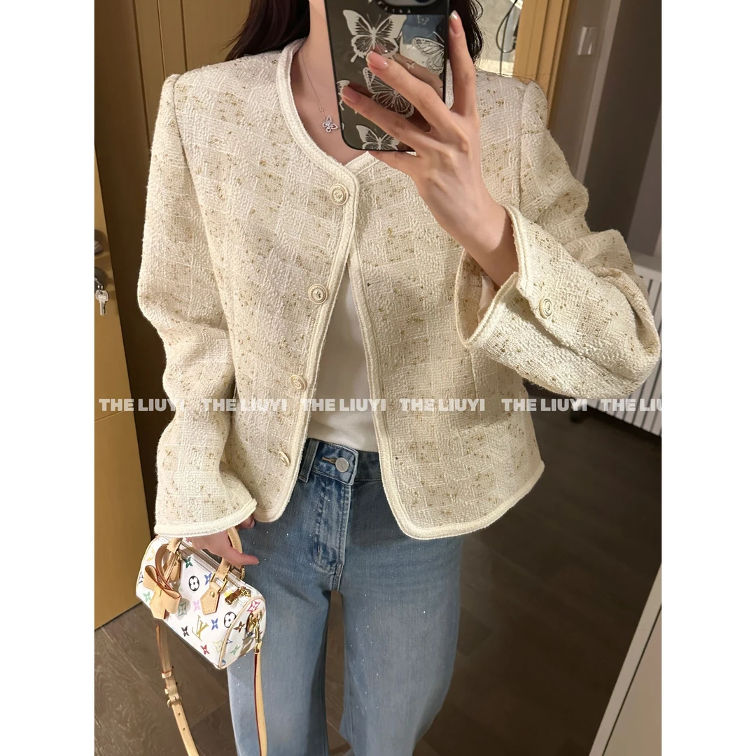 【LIUYI】金箔小香～春季定制小香正肩外套52195