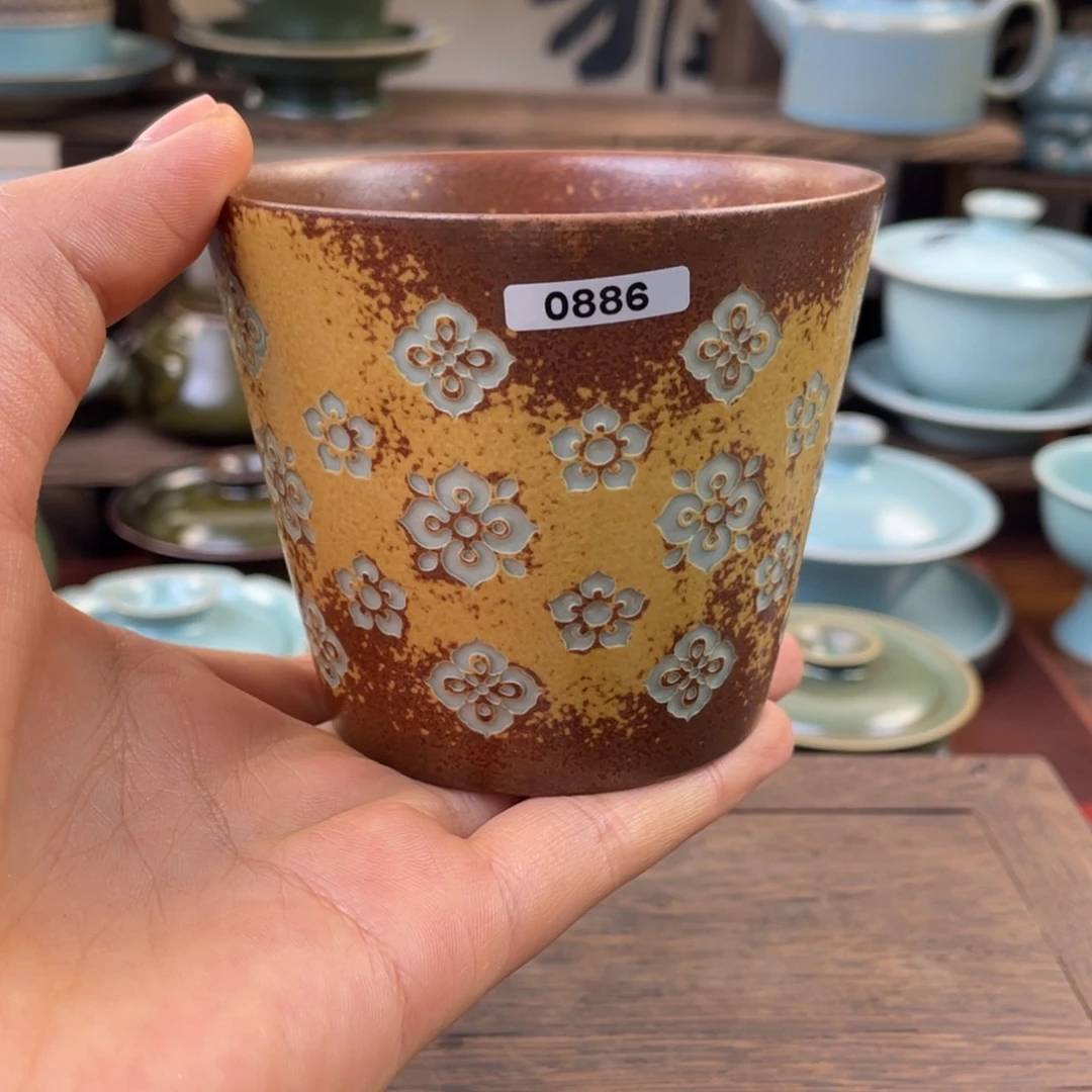 木*水886号仿古草木灰杯子886号$