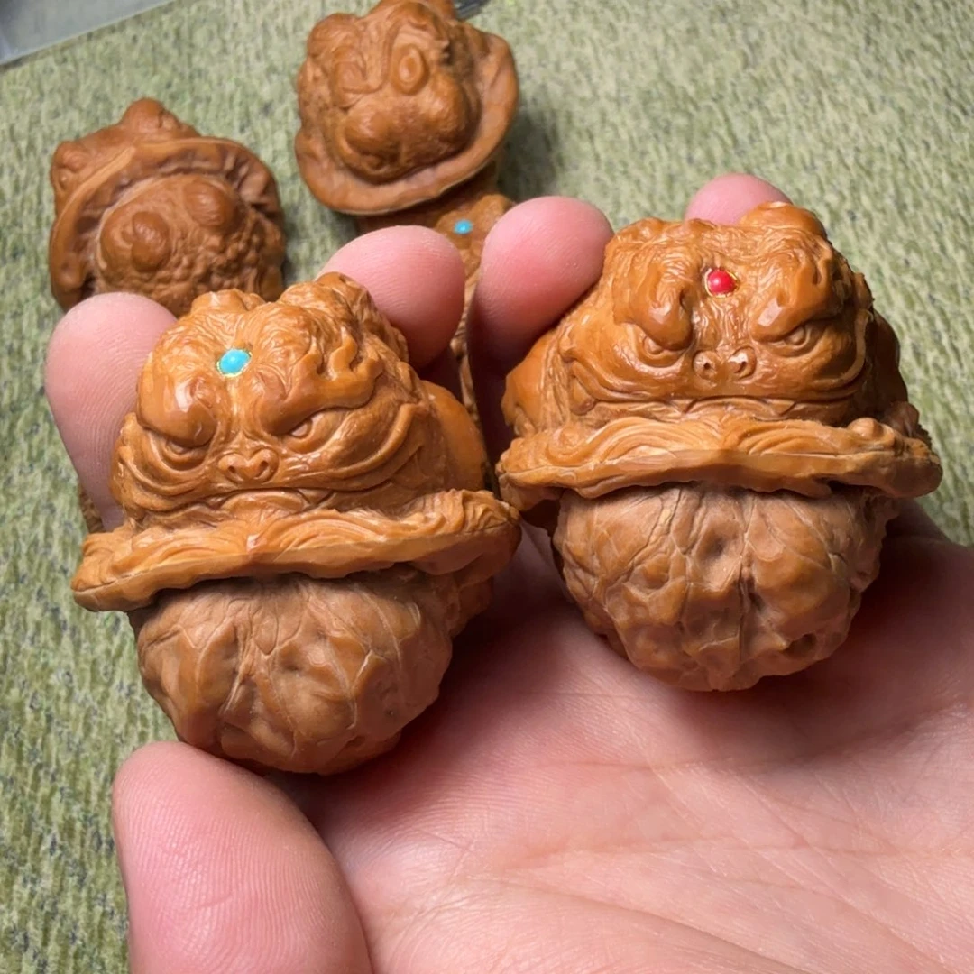 手串/手链核桃蛤蟆头雕刻金蟾