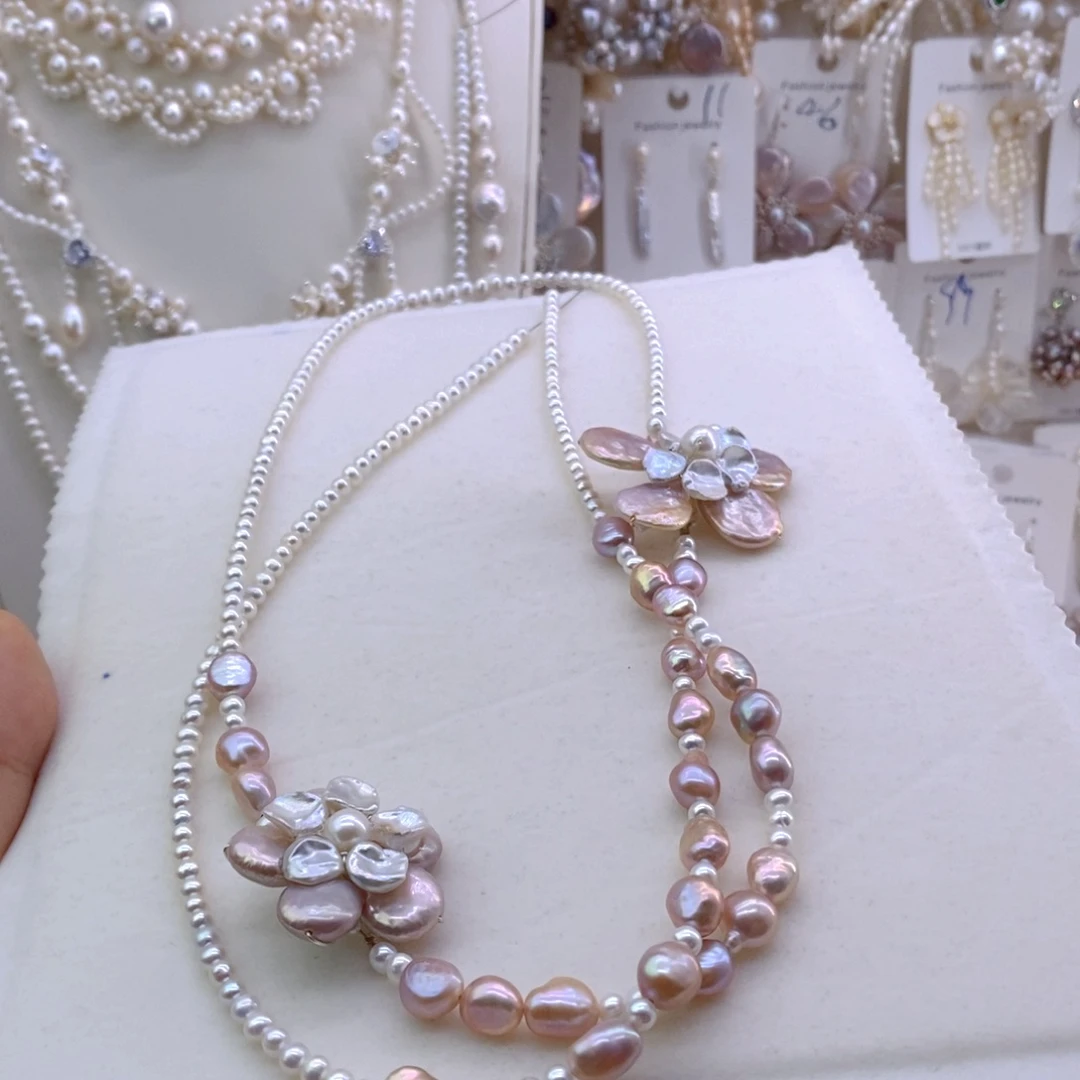 淡水珍珠耳饰合金