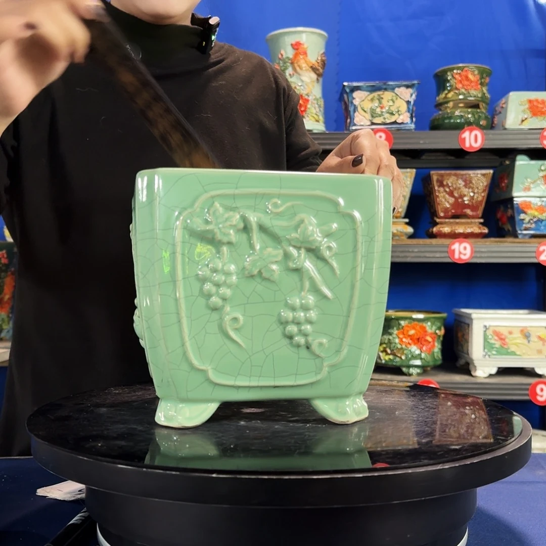 575浅绿微瑕外口20内深16