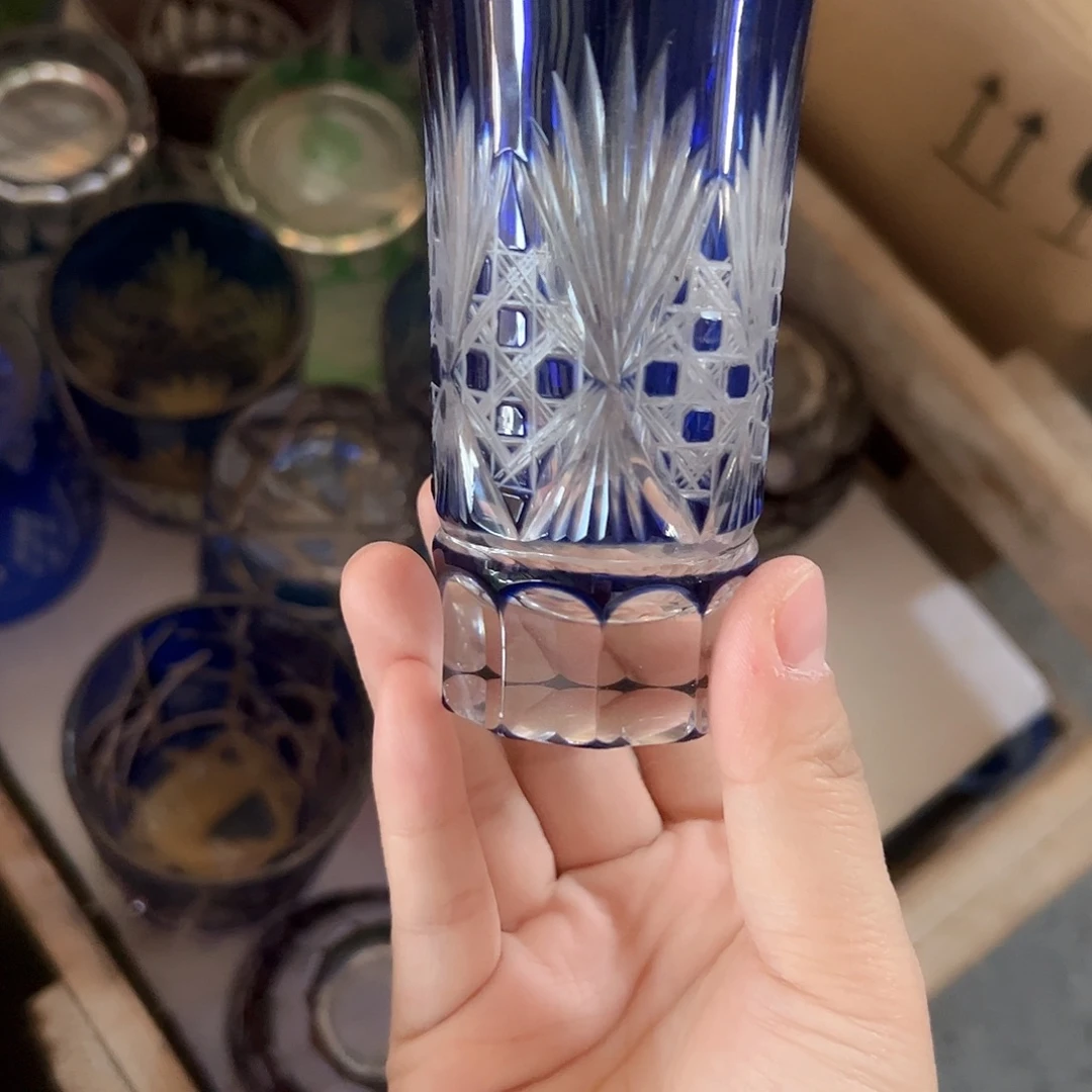 平底款水晶玻璃微瑕一个