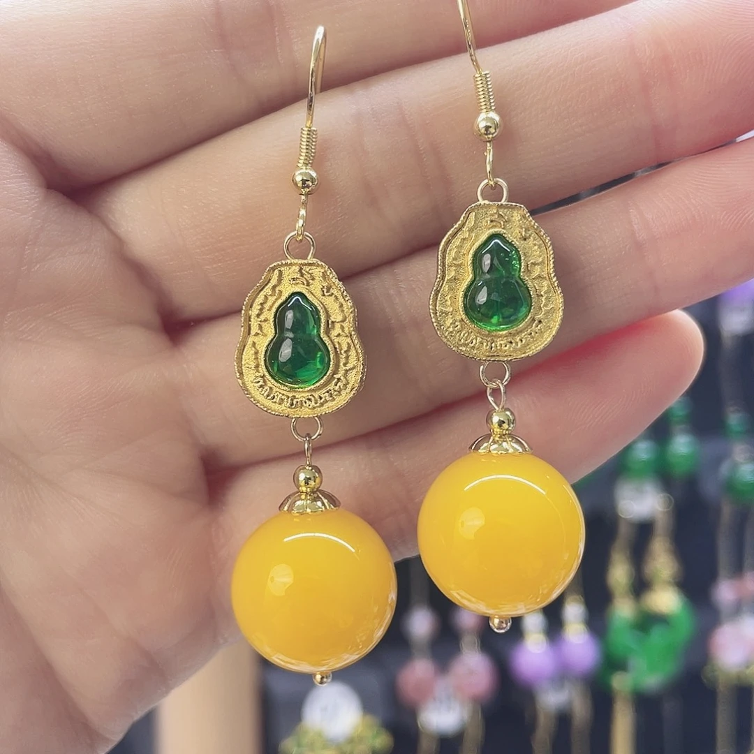 玛瑙/玉髓未镶嵌耳环