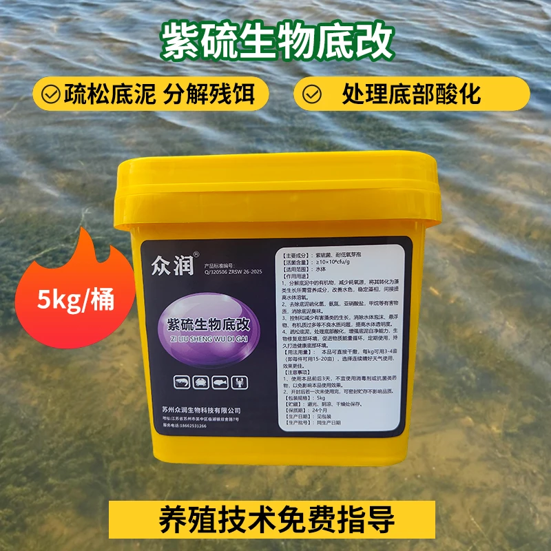 分解池底残饵粪便，专吃硫化氢，修复池底生态，提高底部溶氧
