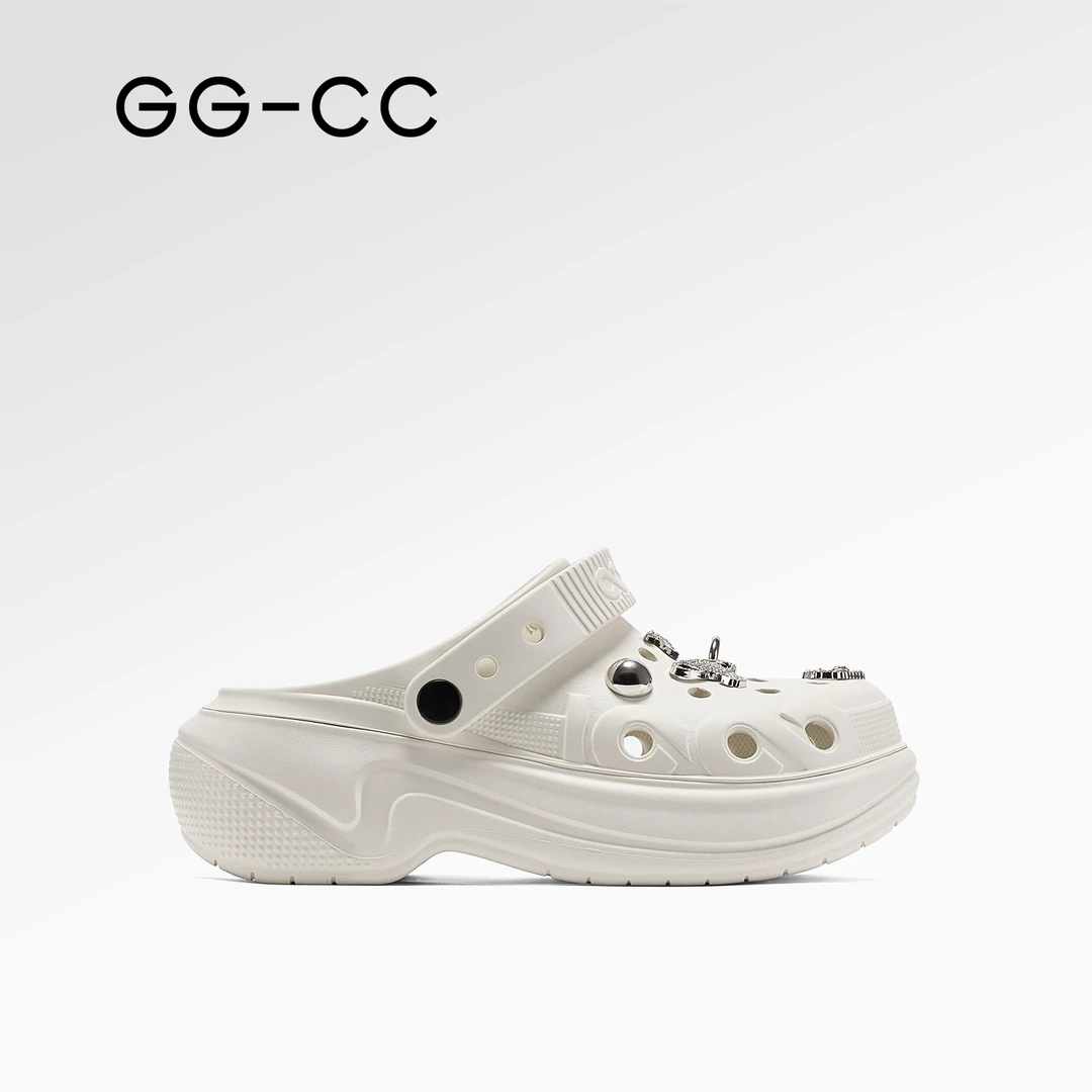 【夏日公园】GGCC夏季新款潮流厚底多巴胺洞洞鞋女沙滩凉拖鞋5943
