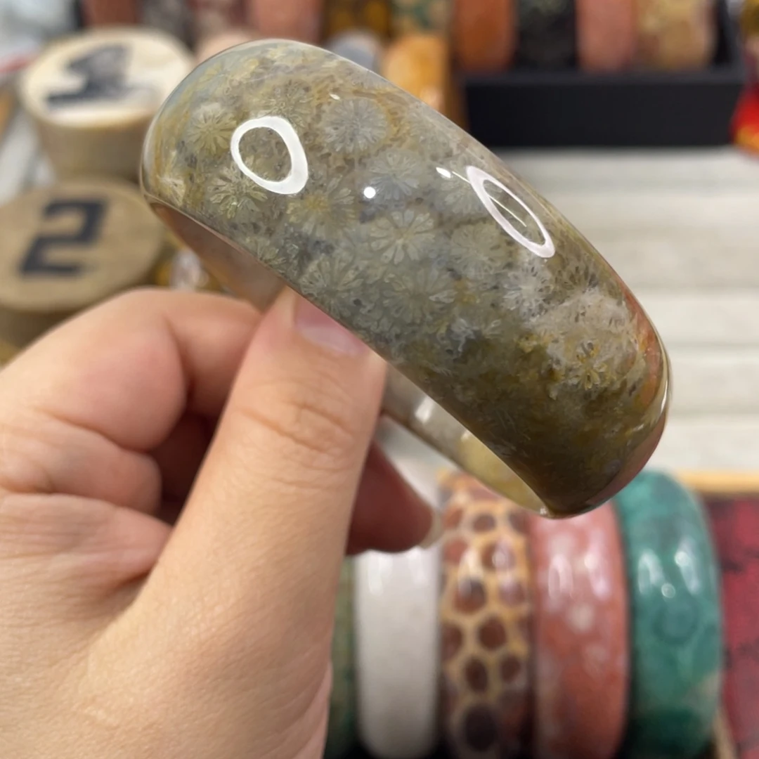 未镶嵌手镯硅化玉