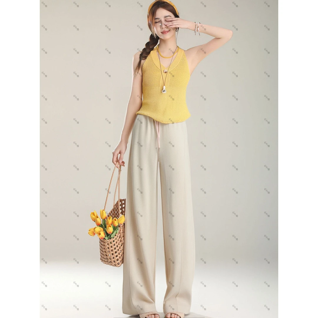 纪凡姬/8862-新款上市爽滑薄款夏季女士弯刀直筒裤