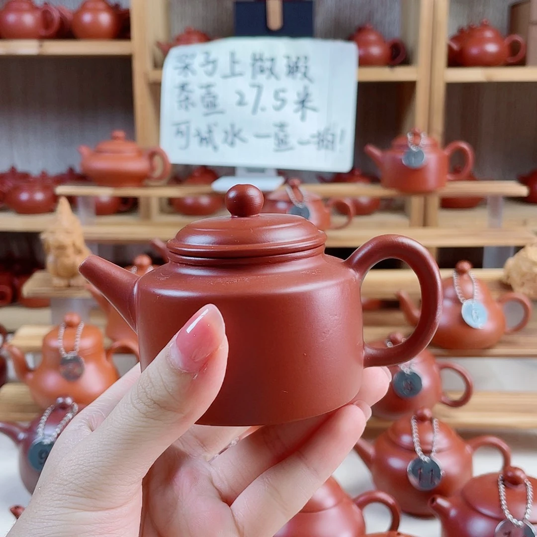 潮州朱泥壶德钟120毫升 壶底微瑕