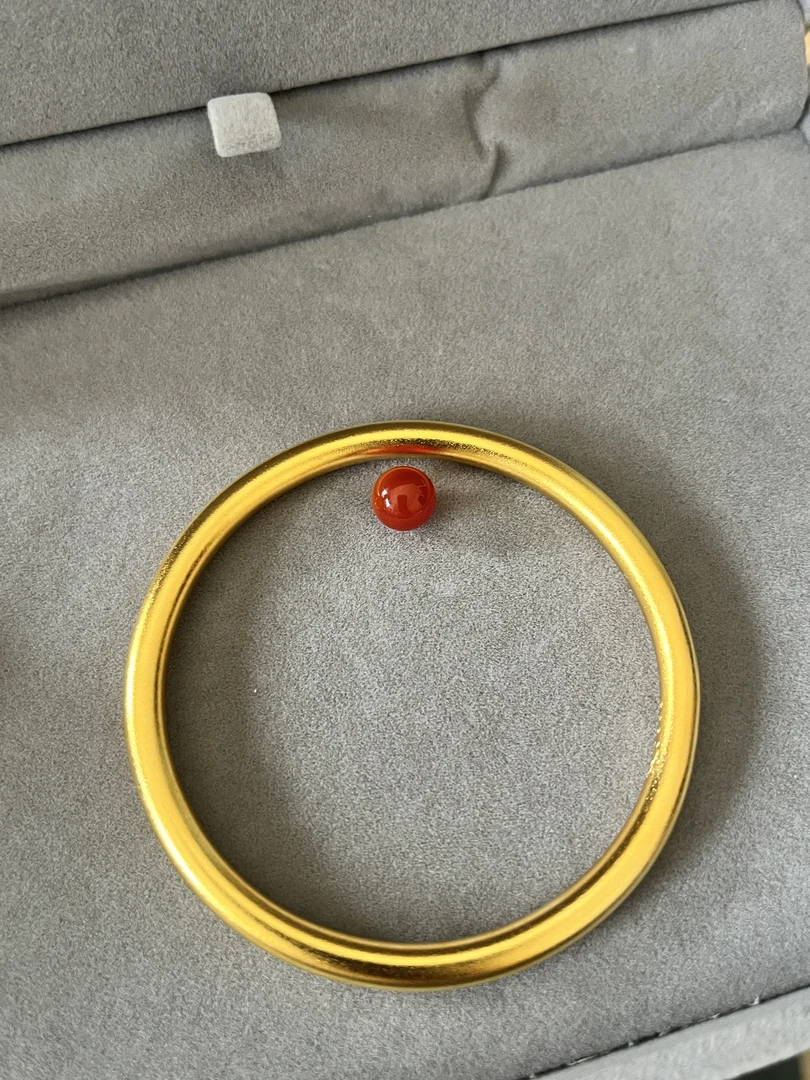 824 精工金色素圈手镯