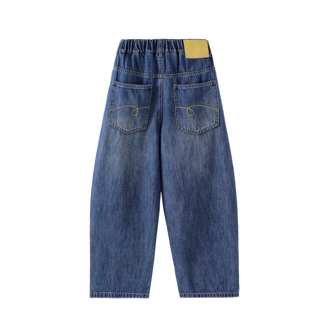 【2025春款新品】青少年时尚百搭洋气宽松休闲老爹牛仔裤HWC060