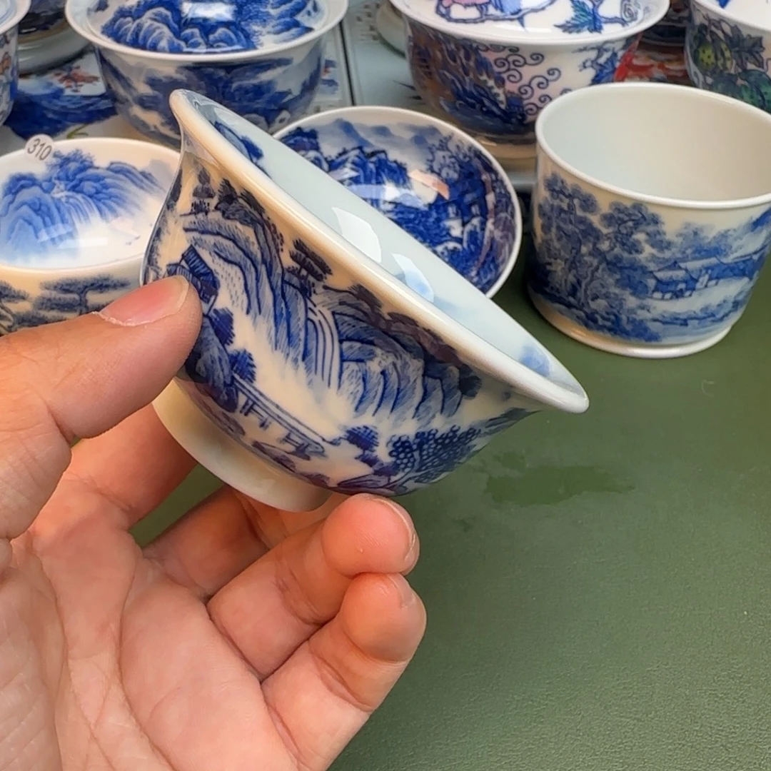 纯手工纯手绘茶具石头322