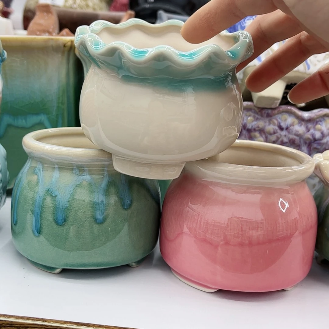 【闪购商品】陶瓷多肉绿植陶瓷花盆