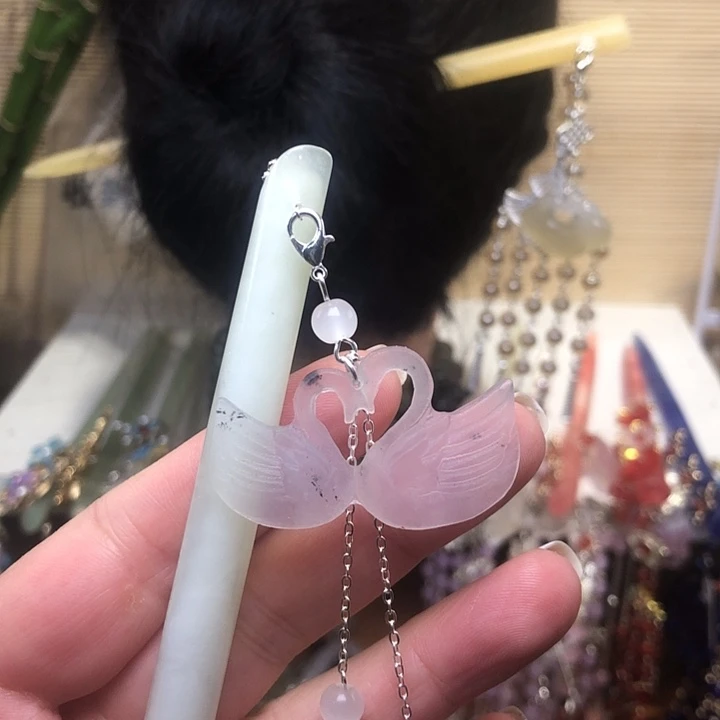 蛇纹石玉未镶嵌发簪