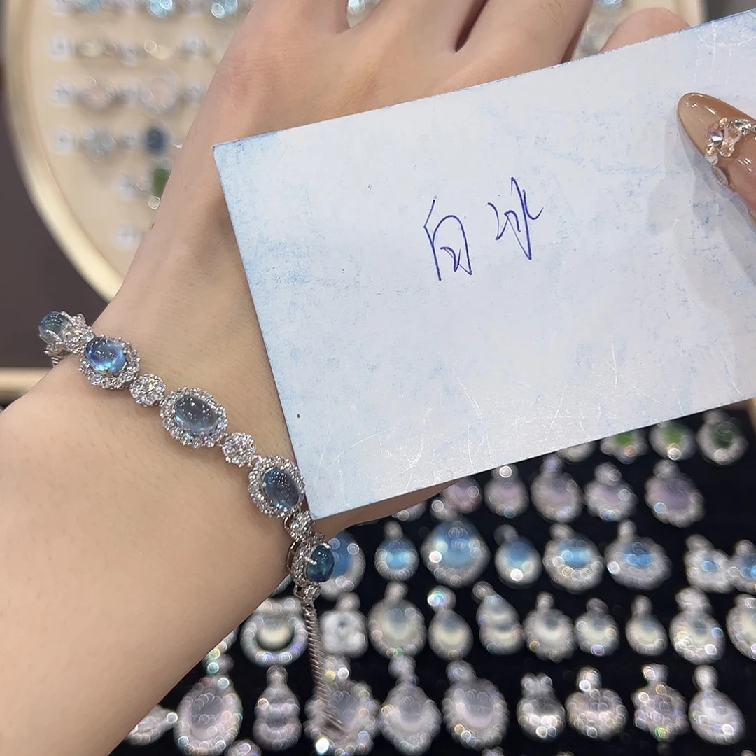 小***葱蛇纹石玉银S925镶嵌戒指