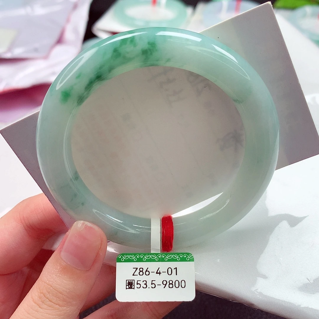 翡翠未镶嵌手镯缅甸天然a货翡翠手镯