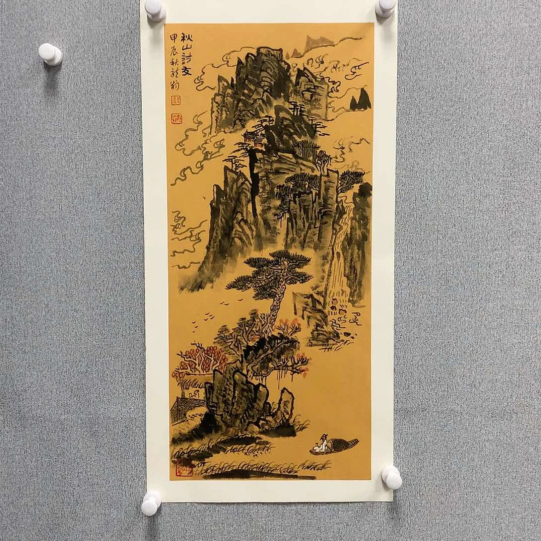 【闪购商品】国画叶金福33*66山水卡纸