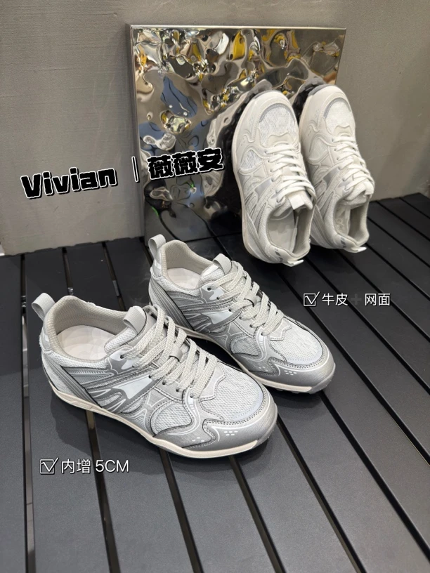 Vivian｜ 薇薇安 【内增5CM） 夏季韩系蕾丝拼接休闲运动鞋时尚舒适