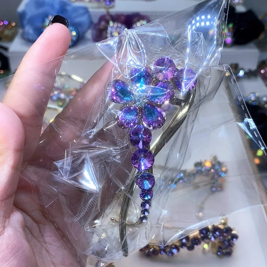 铁合金仿水晶发饰头饰发夹