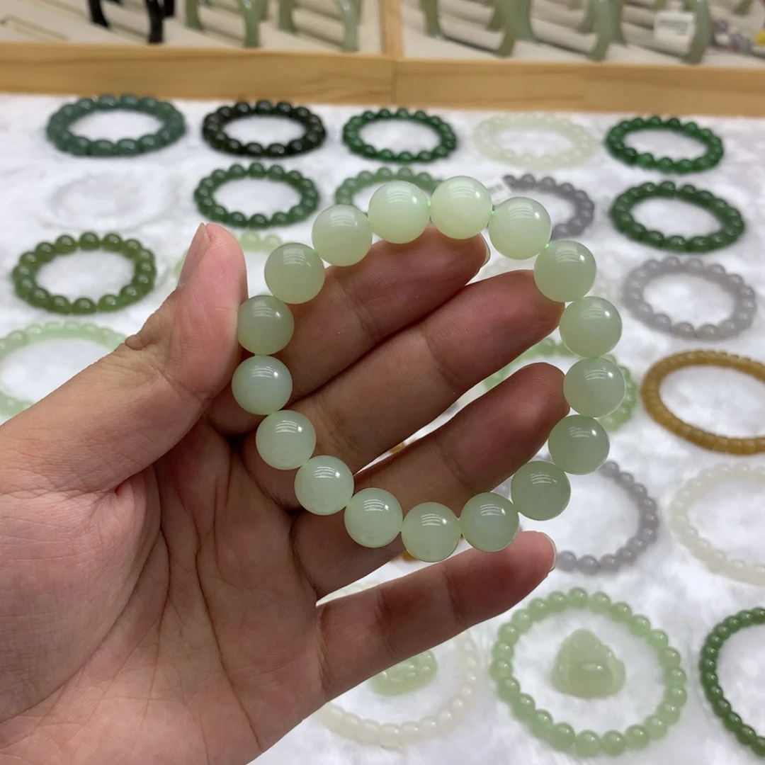 未镶嵌手串和田玉（冰晴水12）