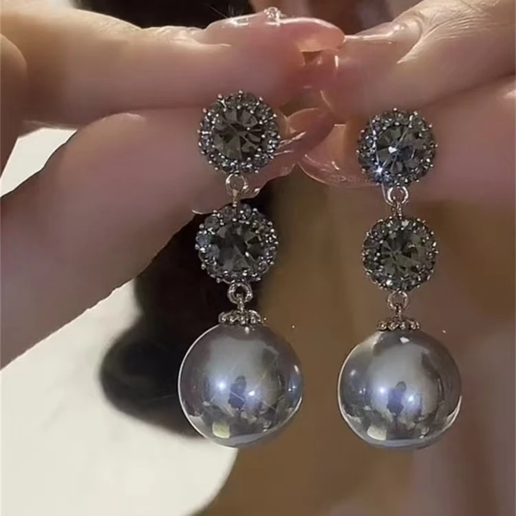 合金耳饰 c-1038灰色流苏耳饰8186