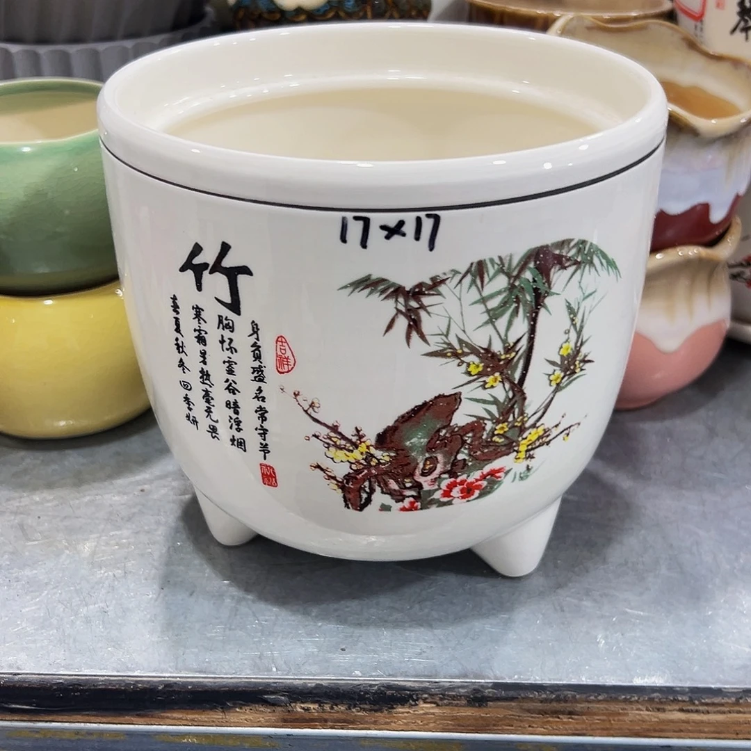 外贸尾单陶瓷花盆凑单10米包邮