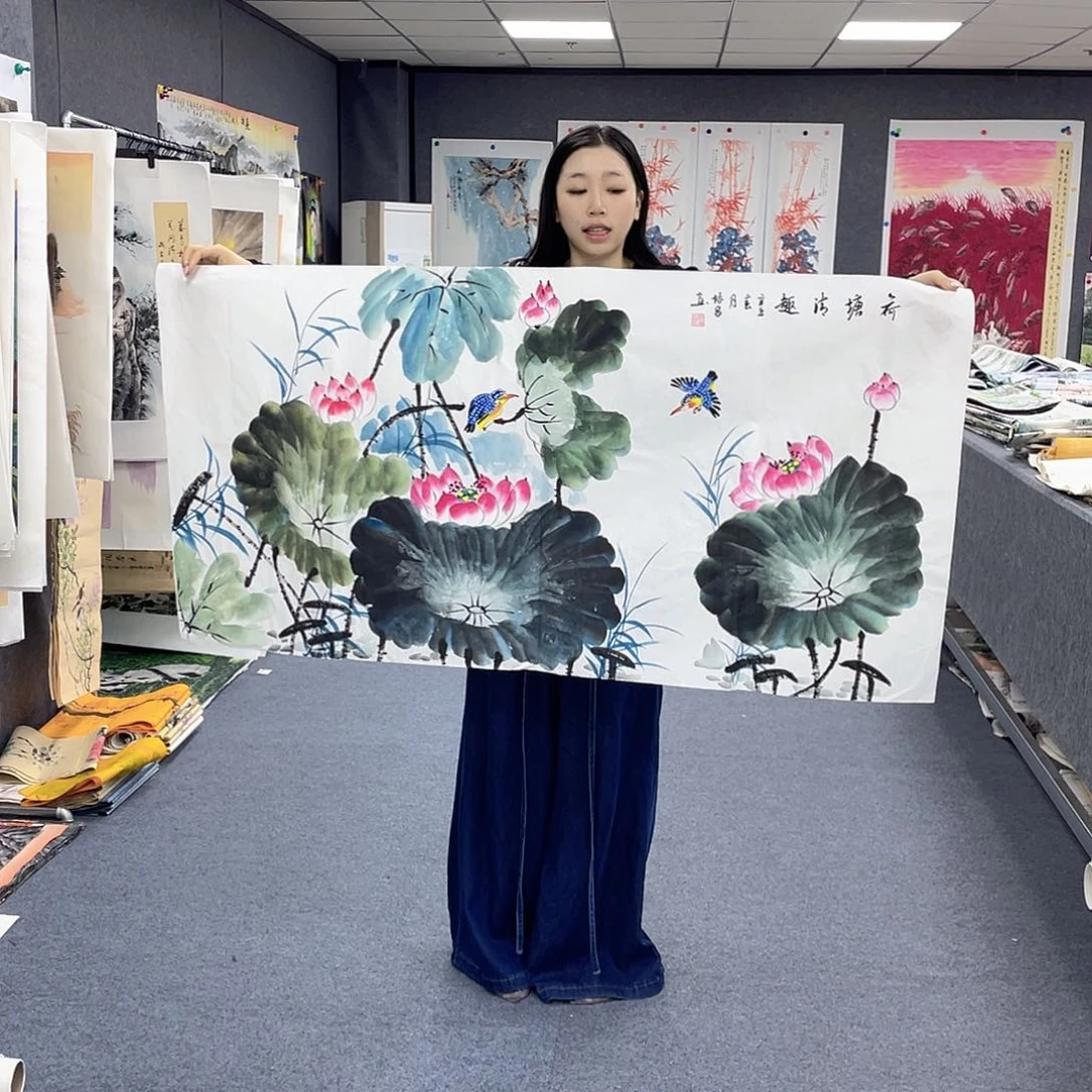 国画作品小姐姐放漏…