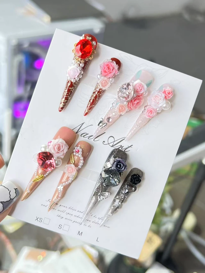 纯手工穿戴甲可私人定制甄嬛甲宫廷风高级轻奢重工款501-600