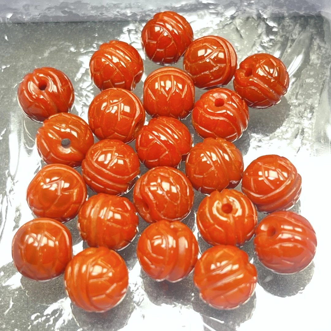 川料瓦西南红玛瑙火焰玫红富甲10mm一颗