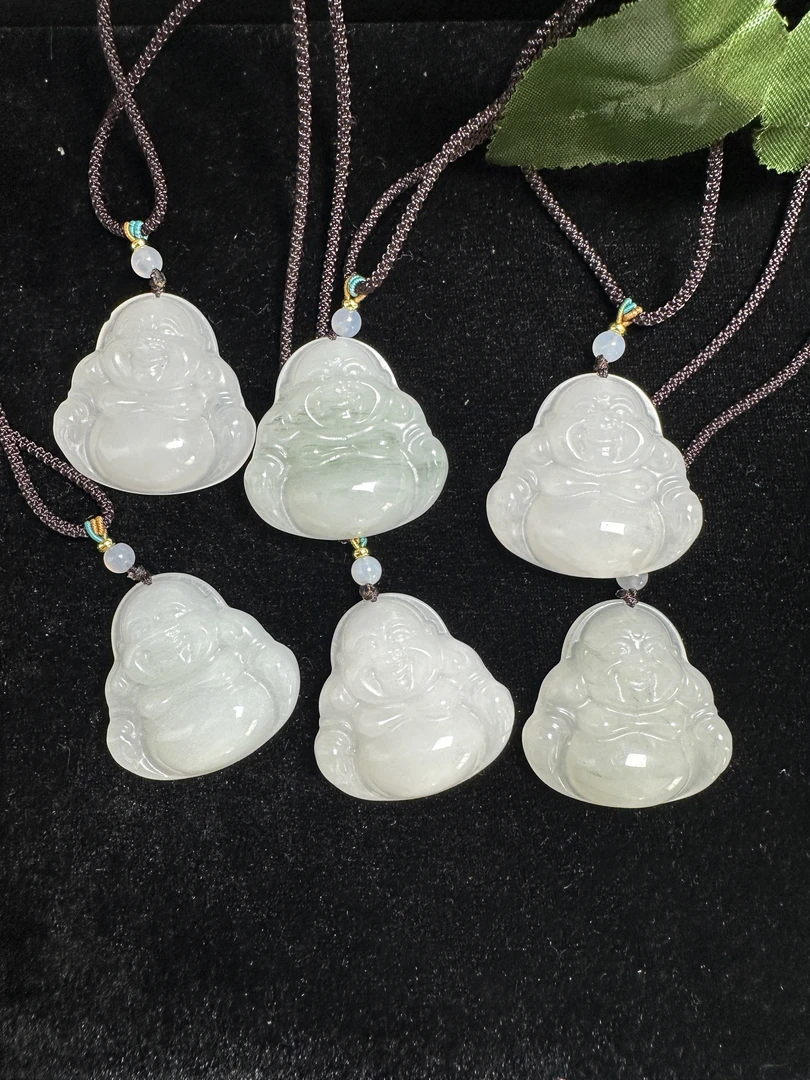 【王美丽】天然保真天山冰翠玉佛吊坠（多样性发一件）