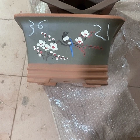 紫砂花盆四方盆一个