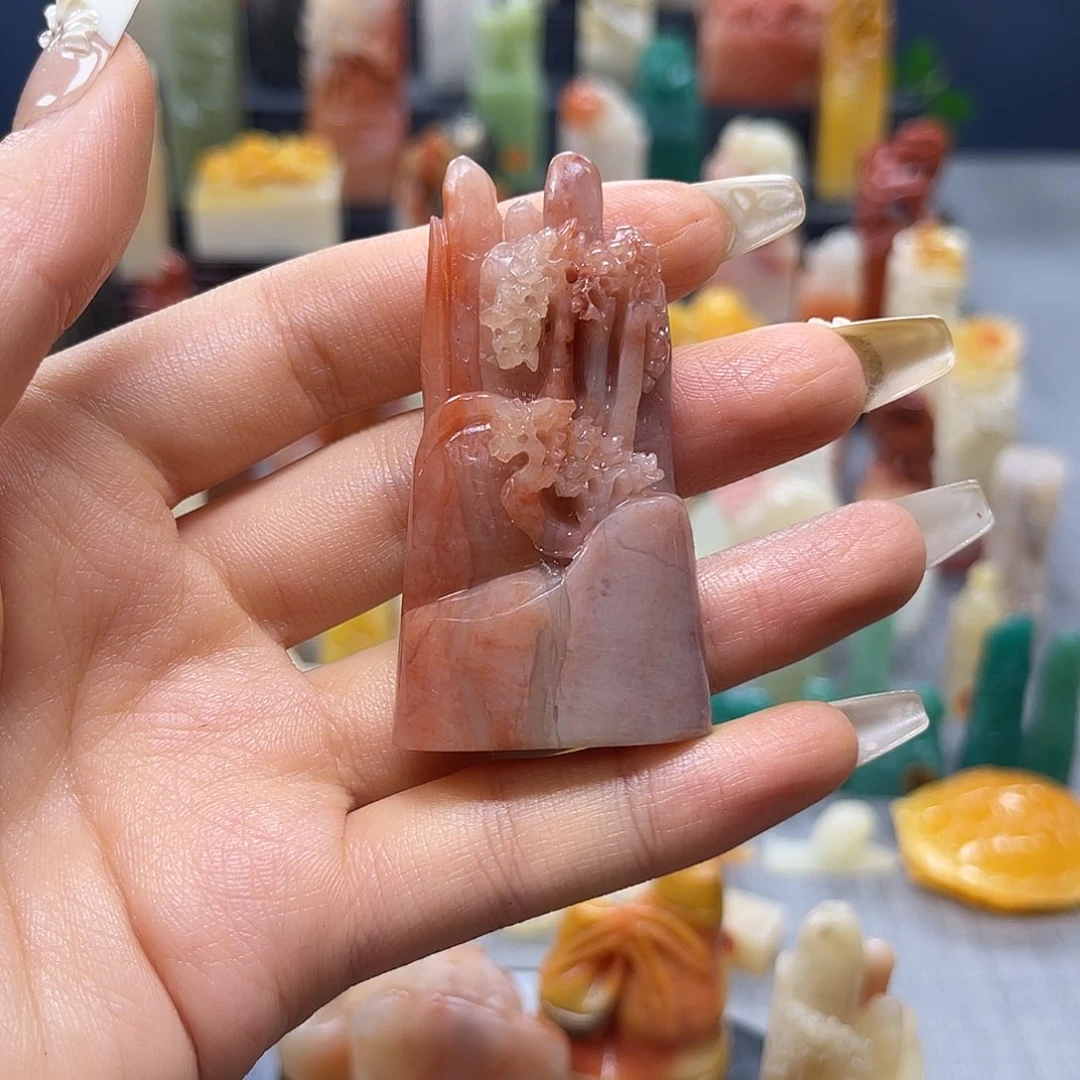 寿山石印石笔**墨包邮包刻5842