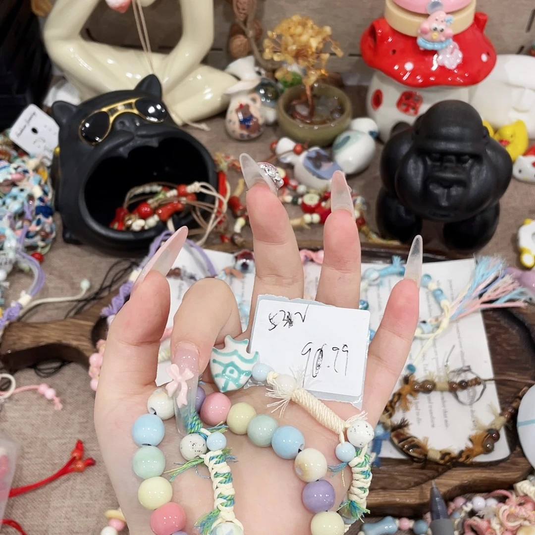 石英石铁合金陶瓷手串532