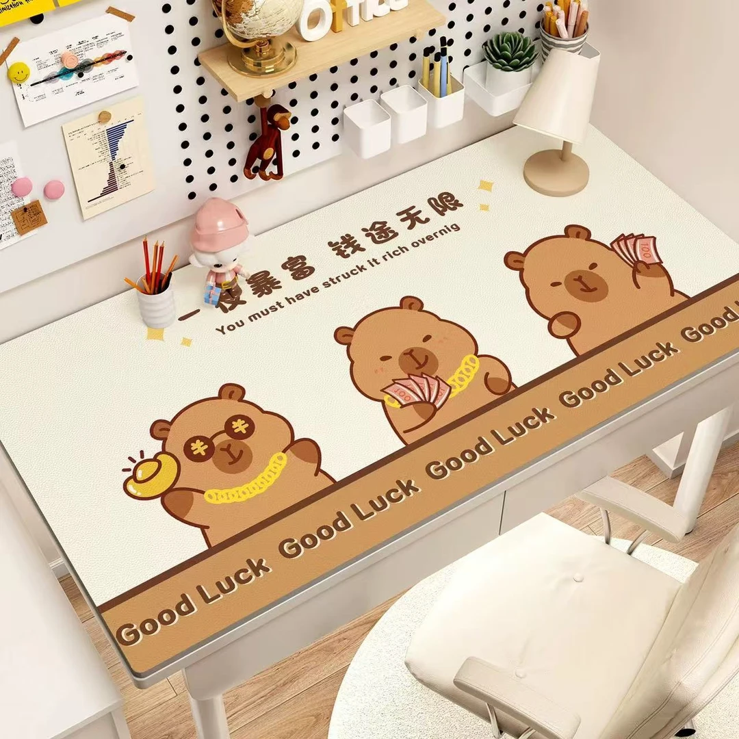 卡皮巴拉桌垫书桌学生儿童学习专用环保护眼桌布写字台桌面保护垫