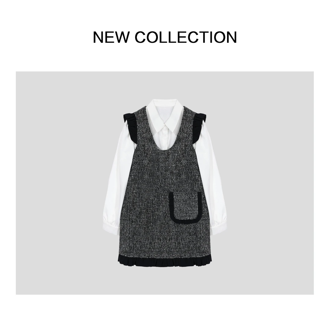 【小铃铛女装】新款时尚潮流百搭连衣裙两件套 L1518018B