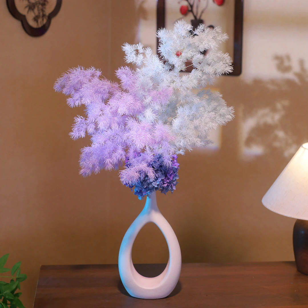 【嫣然】永生花蓬莱松送花瓶不凋零不枯萎居家花艺批发大花束干花