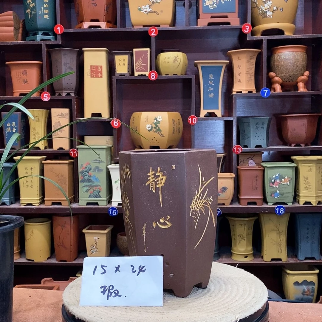 紫砂花盆紫砂微瑕
