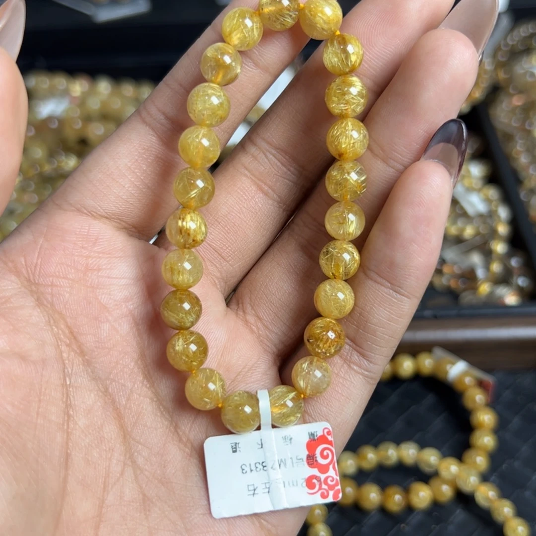 未镶嵌手链水晶天然金发晶