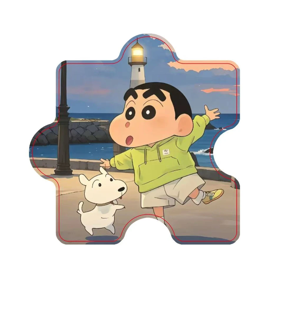 《蜡笔小新》二创拼图冰箱贴