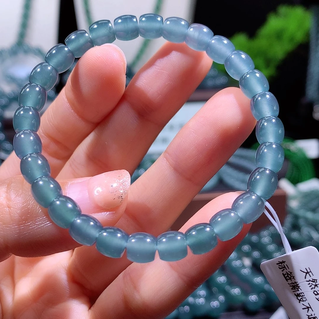 翡翠未镶嵌手链天然a货翡翠手串6.6mm
