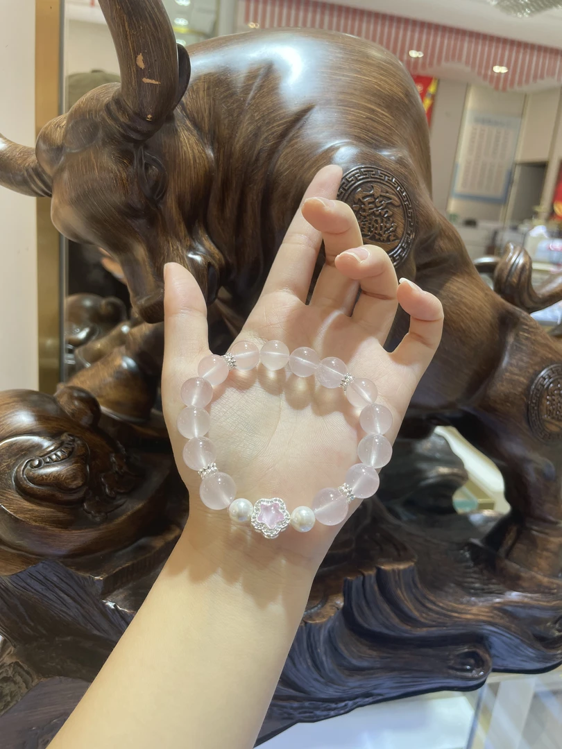 天然星光粉晶轻奢水晶