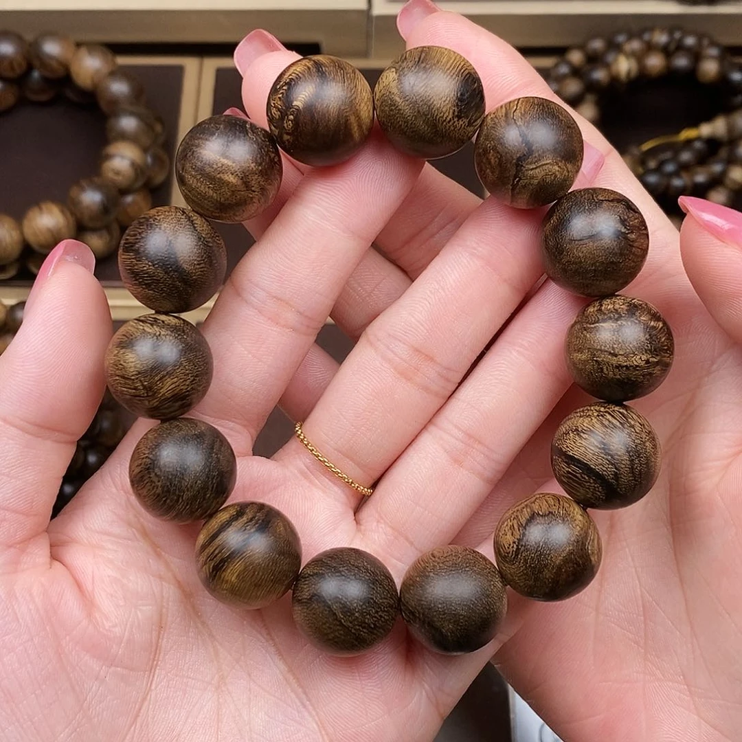 沉香手串越南芽庄白棋缨子瘤疤沉水