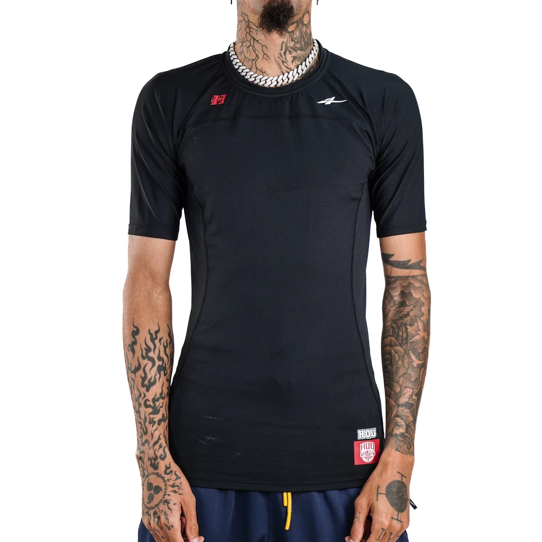 2025SPOx华大黑色紧身短袖