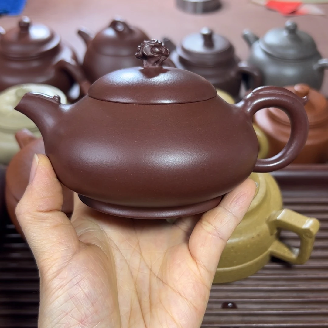 紫泥茶壶大*子龙血砂 龙凤呈祥 230cc