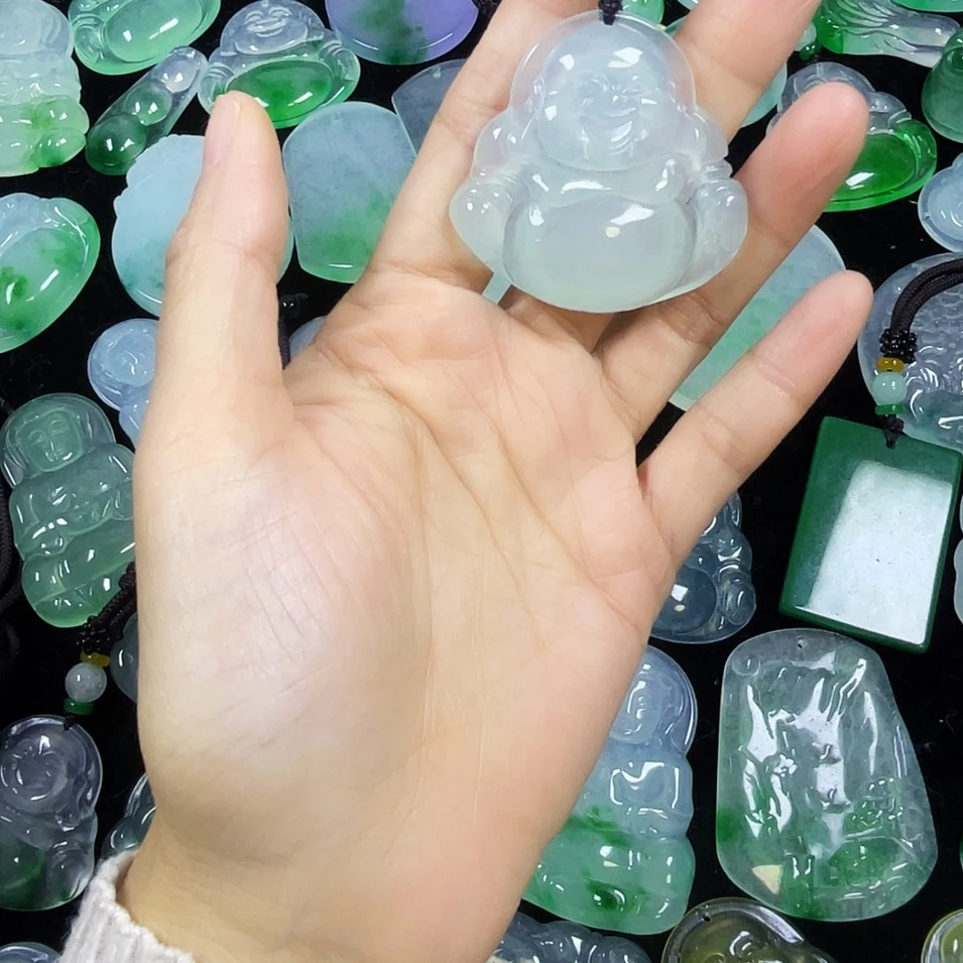 翡翠未镶嵌颈饰吊坠1